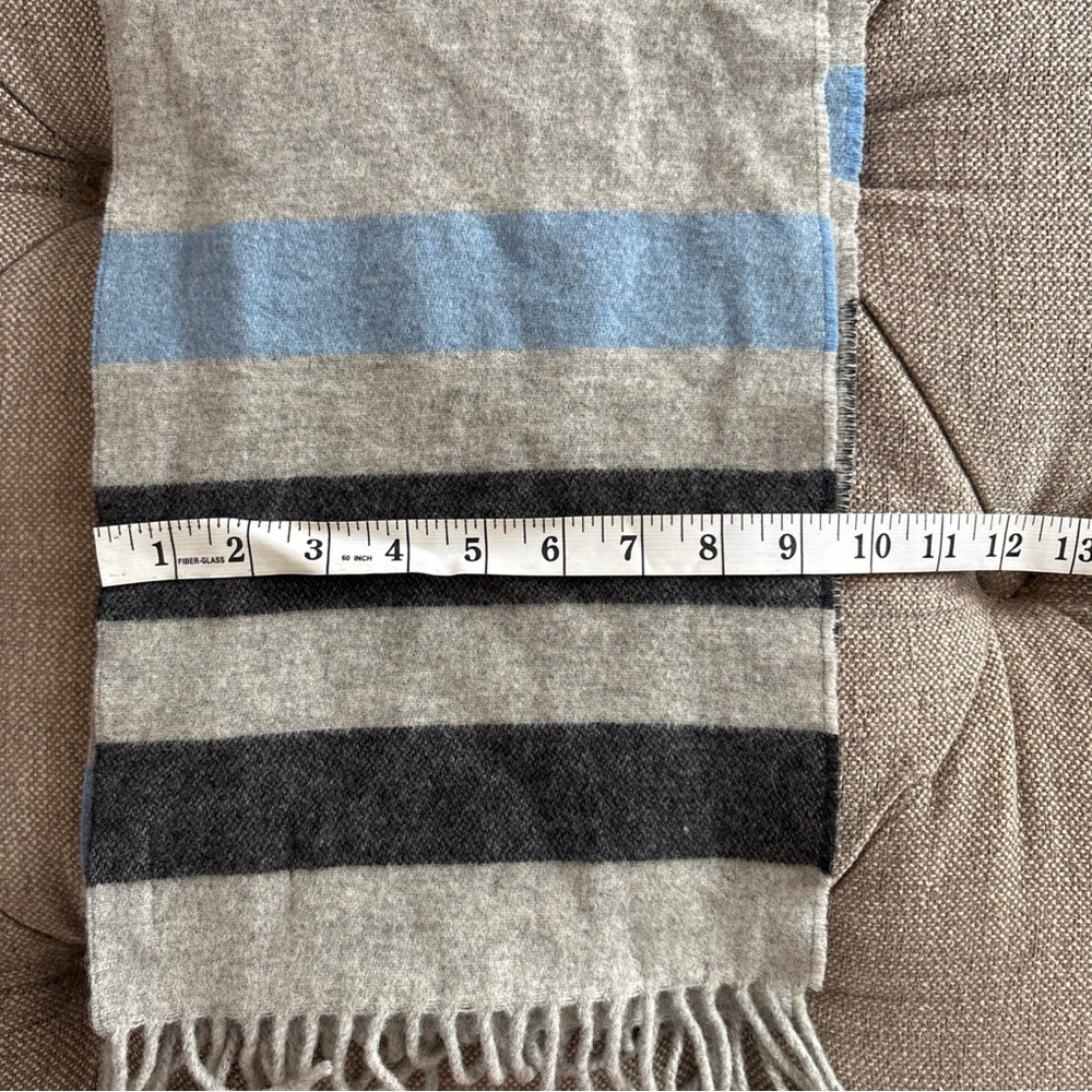 Coach lambswool scarf fringe made in Italy unisex - Picture 5 of 7